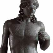Apollon Kitharoedus (Detail), Bronzestatue, Spätes 1. Jahrhundert v. Chr., Archäologisches Nationalmuseum, Neapel 