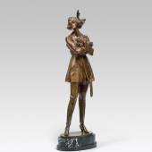 Bruno Zach (1891 – 1945) „Girl with a Cigarette“ Bronze, gegossen, H. 71,5 cm (inkl. Sockel) Schätzpreis: 16.000 – 25.000 €