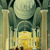 Das Innere der russischen Kapelle bei Potsdam Friedrich Wilhelm Klose, nach 1840, Aquarell, 21,2 x 15,6 cm,
SPSG, Aquarellslg. 1807 