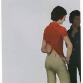 Michelangelo Pistoletto, Ragazzo che si gratta la schiena, 1974  Siebdruck auf poliertem Edelstahl, © Collection of the artist