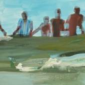 Rainer Fetting, Hinter der Welle 2020, Acryl auf Leinwand, 100 x 160 cm