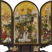 Jerg Ratgeb, Barbara-Altar (geöffnet), 1510, Leihgabe der Evangelischen Kirchengemeinde Schwaigern, Foto: Staatsgalerie Stuttgart