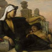 Elisabeth Jerichau-Baumann, Ägyptische Fellachin mit ihrem Säugling, 1872 Öl auf Leinwand, 98,5 x 129,2 cm Statens Museum for Kunst, Kopenhagen