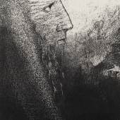 Odilon Redon (1840 - 1916) Heiliger Antonius, 1896 Lithographie, 440 x 334 mm © Hamburger Kunsthalle, Kupferstichkabinett/bpk Photo: Christoph Irrgang 