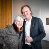 Renata Ahrens und Dr. Uwe Neumann bei der Eröffnung der Ausstellung, Foto: Kunsthalle Rostock