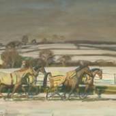 c. 1926. Sir Alfred Munnings, PRA, RWS. Oil on canvas. Signed lower left A.J. Munnings. 25 x 30.