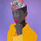Richi Marley Madyira Runako – Beauty, 2024 Mischtechnik auf Leinwand 120 x 100 cm © Walter Zabl