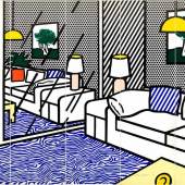 Roy Lichtenstein (1923 New York - 1997 ebenda) "Wallpaper with Blue Floor Interior". Originaltitel Mindestpreis:	15.000 EUR