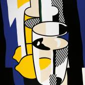 Roy Lichtenstein | Glas und Zitrone vor einem Spiegel, 1974 | ALBERTINA, Wien - Sammlung Batliner © Estate of Roy Lichtenstein/Bildrecht, Wien 2024 | Foto: ALBERTINA, Wien 