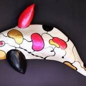 Niki De Saint Phalle  Shamu - You Are My Killer Whale 1997 Fiberglass and painted polyester 81.2 x 142.2 x 15.2 cm | 32 x 56 x 6 in