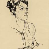 Egon Schiele, gestorben am 31. Oktober 1918, schuf diese Zeichnung der damals 17jährigen Hilde Ziegler, 150.000-300.000 