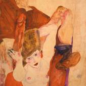Egon Schiele, Die rote Hostie, 1911 Aquarell und Bleistift auf Papier 48,2 x 28,2 cm © Privatsammlung, Courtesy Galerie St. Etienne, New York