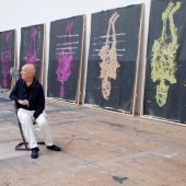 Georg Baselitz im Studio, 2021 © Elke Baselitz 2021