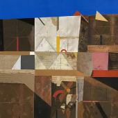Karl Korab  SCHATTENSEITE  2019  Gouache/Collage, 38 x 38 cm, Nr. 1204