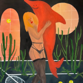 Laura Limbourg Dolphin Play, 2022 Acryl auf Leinwand 180 x 200 cm