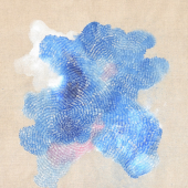Kenji Lim, Islands of Spray 8, 2022, acrylic on linen, framed, 54 x 54 cm