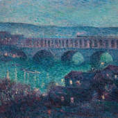 Maximilien Luce (1858-1941), Le viaduc d'Auteuil (Le Pont), c. 1898, oil on canvas, Connaught Brown