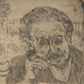 Portrait of Doctor Gachet  Vincent van Gogh (1853 - 1890), Auvers-sur-Oise, June 1890  etching on paper, 14.5 cm x 14.8 cm  Credits (obliged to state): Van Gogh Museum, Amsterdam (Vincent van Gogh Foundation) 