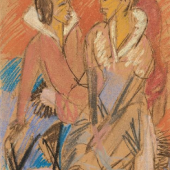Ernst Ludwig Kirchner, Zwei Frauen, 1912, Pastell und Kohle auf Papier, 43,5 x 33,5 cm, Schätzpreis €300/350.000