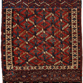 Unusual Igdir Ensi Fragment 150 x 126 cm (4' 11" x 4' 2") Turkmenistan, first half 19th century 