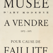 SECTION FINANCIERE  Musee D ART Moderne  A VENDRE  1970-1971  POUR CAUSE DE  FAILLITE  DEPARTEMENT DES AIGLES
