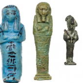 Zwei Uschebtis und eine Osirisstatuette des 1. Jtsd. v. chr. 