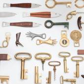 Assorted Objects, 1950s by Werkstätte Carl Auböck for Patrick Parrish Studio at Design Miami.Paris 2025 (Image courtesy of Clemens Kois)