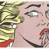 Roy Lichtenstein, Crying Girl (Weinendes Mädchen), 1963, Offsetfarblithographie auf elfenbeinfarbenem Papier, 45,9 x 61 cm, Staatsgalerie Stuttgart, Graphische Sammlung, © Estate of Roy Lichtenstein/ VG Bild-Kunst, Bonn 2017