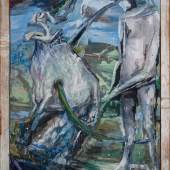Siegfried Anzinger Ochs und Vogelspinne, 1986, Eitempera auf Leinwand, 140 x 100 cm