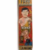 Sir Peter Blake, Strong Man, 1, oil on board with colalged elements, 1957 (est. £150,000-250,000)