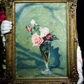 Sir Winston Churchill Roses in a Glass Vase Estimate £70,000-100,000