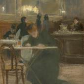 Franz Skarbinas Pastell „De quoi ércrire“ (1892)