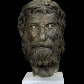 Kopf eines bärtigen Mannes (sog. Philosoph) Bronze 250 v. Chr. oder kurz danach ©: K. Xenikakis, National Archaeological Museum Athens