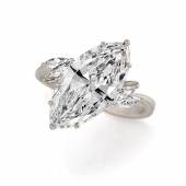 Solitaire-Ring 1 Diamant im Navette-Schliff 4,07 Karat | E/VS1 Ergebnis: € 70.000