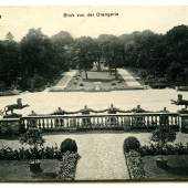 Blick von der Orangerieterrasse im Park Sanssouci auf die Panther, Postkarte, 1916 Foto: SPSG 