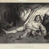 Honoré Daumier (1808–1879) Rue Transnonain, le 15 avril 1834 (Rue Transnonain, am 15. April 1834), 1834 Kreidelithografie, wenig geschabt, sur blanc 346 x 500 mm © Privatsammlung