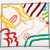Christian Ludwig Attersee (geb. 1940) „Heimatalphabet" Mischtechnik auf Karton, 2016, signiert, 31,5 x 22 cm  Foto: © Kunsthandel Stock 