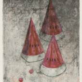 Rufino Tamayo Pastèque no. 2 (Sandía no. 2), 1969 Lithografie in Rot, Lila, Grün und Schwarz, Blatt: 75.8 x 57.2 cm Kunsthaus Zürich, © 2017 ProLitteris, Zürich