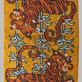 Tibet Rug with Tigers in Bamboo 174 x 86 cm (5' 9" x 2' 10") Tibet, early 20th century