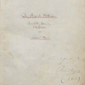 Autographe Richard Wagners zu dem jeweils neu inszenierten Werk. In diesem Jahr ist es „Der fliegende Holländer“ 