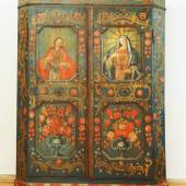 Tölzer Bauernschrank., "Gottesmutter und Jesus ... Limit 450 EUR