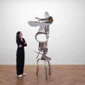   Tony Cragg  Incident Solo, 2023  Stainless steel 245 x 69 x 104 cm (96.46 x 27.17 x 40.94 in)