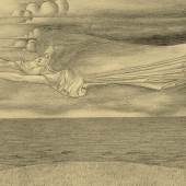 Jan Toorop  Allegorische Darstellung, 1898  Bleistift auf Papier  20, 5 x 31 cm  Sammlung  Museum de Fundatie, Heino/Wijhe and Zwolle, Niederlande  © Hans Westerink, Zwolle, Niederlande