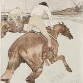 Henri de Toulouse-Lautrec (1864 - 1901) Der Jockey, 1899 Lithographie, 514 x 361 mm © Sammlung Hegewisch in der Hamburger Kunsthalle Photo: Nicolai Stephan 