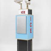Tom Sachs Ice Box , 2020 Plywood, authentic polymer and mixed media including steel hardware and security cameras 191,8 x 63,5 x 45,7 cm (75,5 x 25 x 18 in) (TSA 1431)