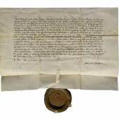 „Tötbrief“, unterzeichnet von Herzog Rudolf IV. am 11. Februar 1362. Österreichisches Staatsarchiv. © Österreichisches Staatsarchiv AT-OeStA/HHSta UR AUR 10315 