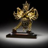 Losnummer 26: Feuervergoldete Figur des Chakrasamvara, geschätzt auf 400.000/600.000 $