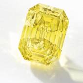 Unmounted Step cut Fancy Vivid Yellow diamond 20.03 cts (Small)
