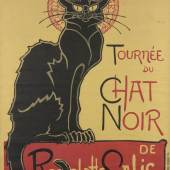 Théophile Alexandre Steinlen, Poster for the tour of Le Chat Noir, 1896