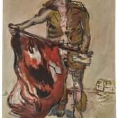 Georg Baselitz, Mit Roter Fahne (With Red Flag), 1965
